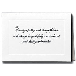 Raised Print Acknowledgment Cards