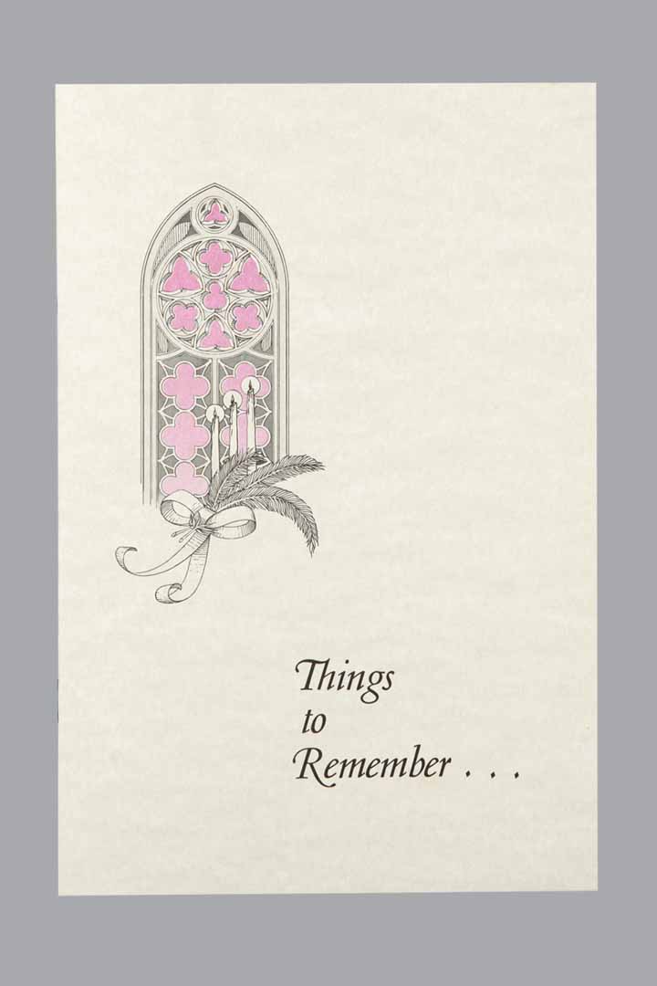 Things To Remember Church Window Book