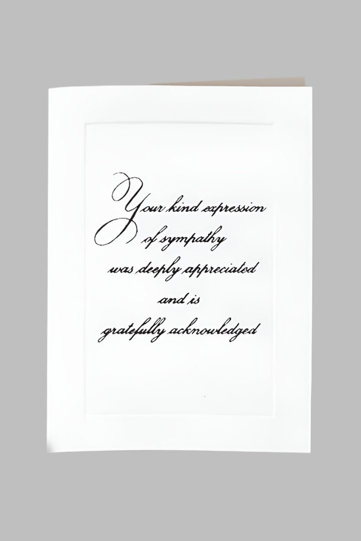 Raised Print Acknowledgement Cards