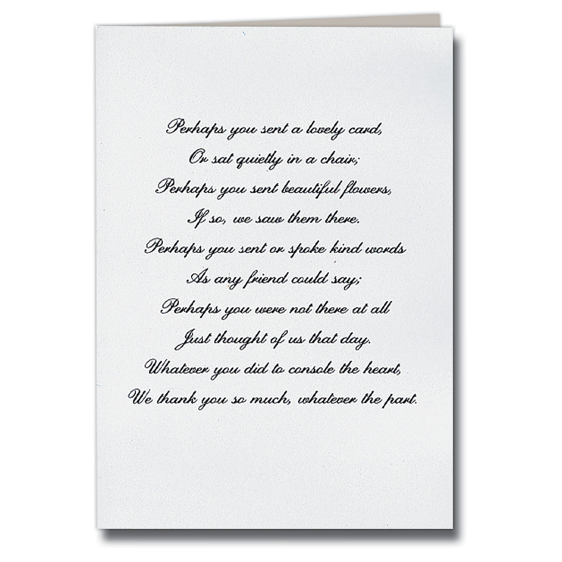 Acknowledgement Card - Lovely Card Poem