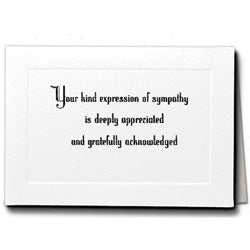 Raised Print Acknowledgment Cards