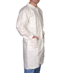 White Lab Coat Knit Cuff