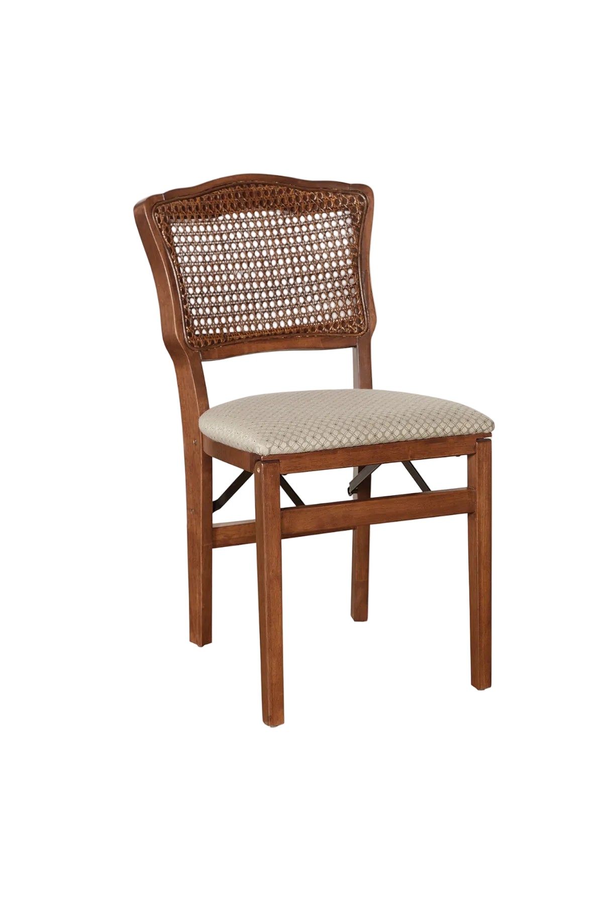 French Cane Upholstered Chair