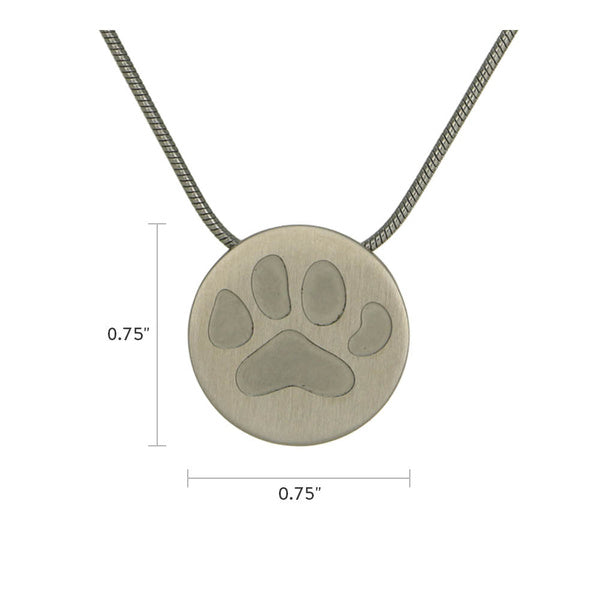 Round Pendant w/paws