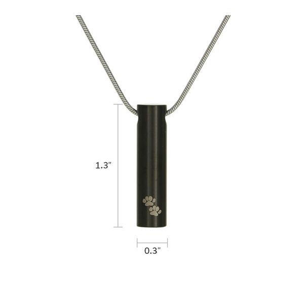 Onyx Cylinder Pendant w/paws
