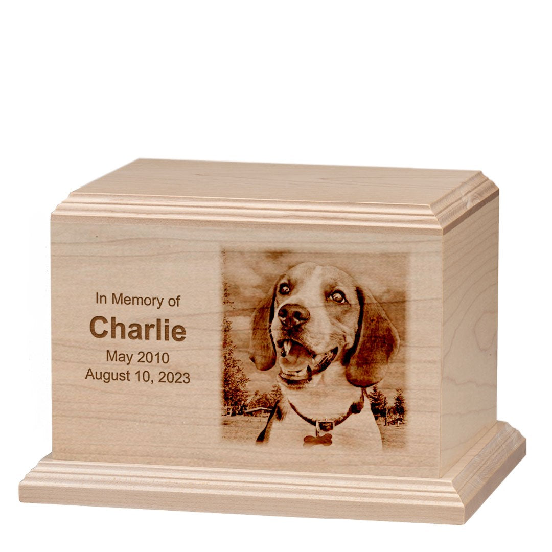 Laser Engraved Pet Photo Urn