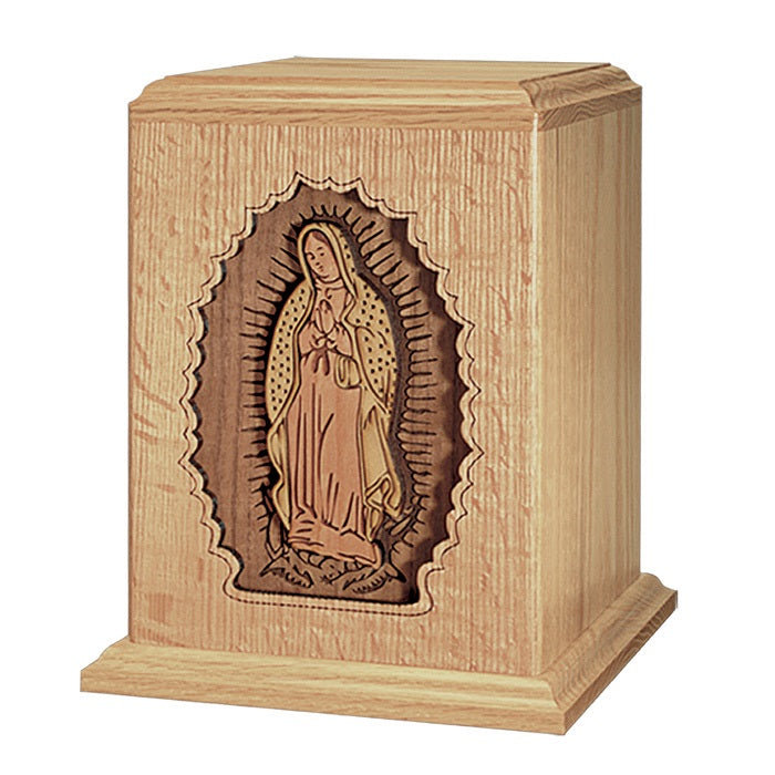 Our Lady of Guadalupe Wood Urns