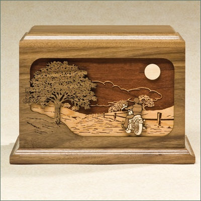 The Ride Home Motorcycle Wood Urn
