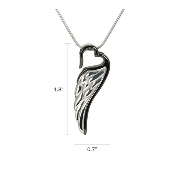 Onyx/Pewter Wings of Eternity Necklace