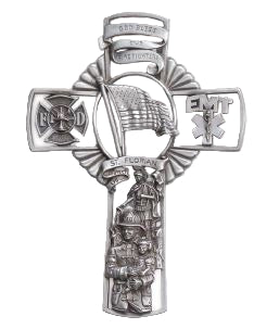 Firefighter Cross Urn Applique