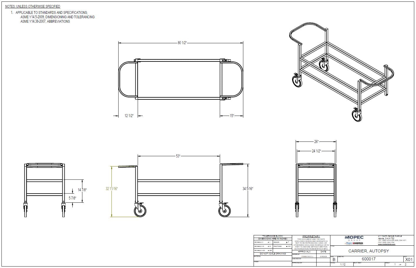 Autopsy Carrier Chassis