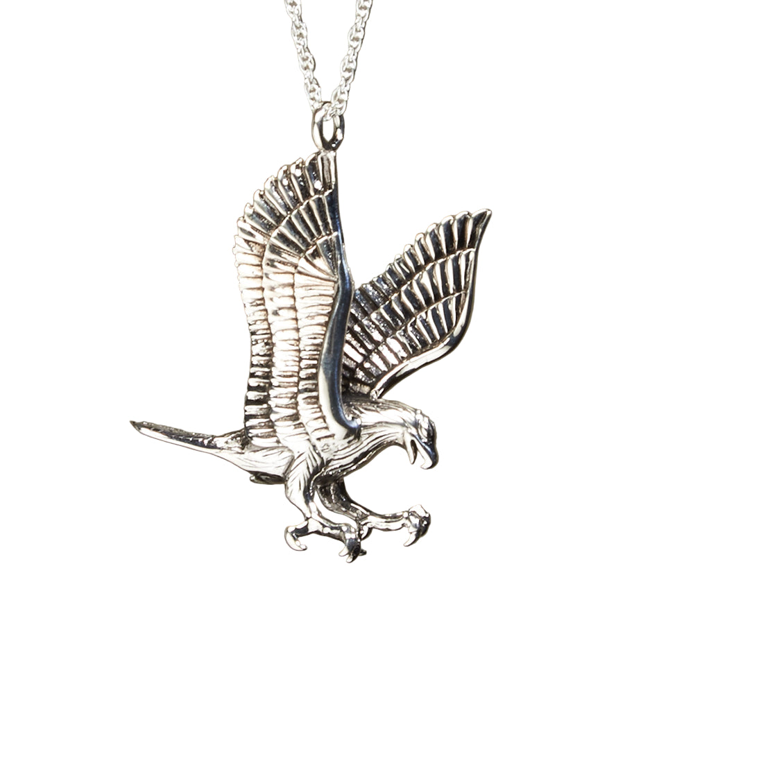 Soaring Eagle Cremation Pendent: Sterling Silver