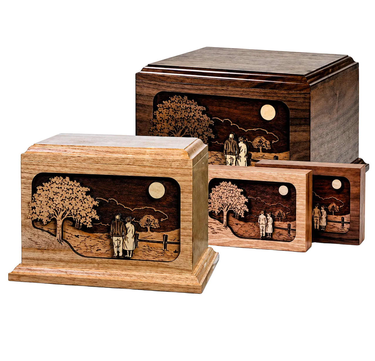 Together Again Wood Urn