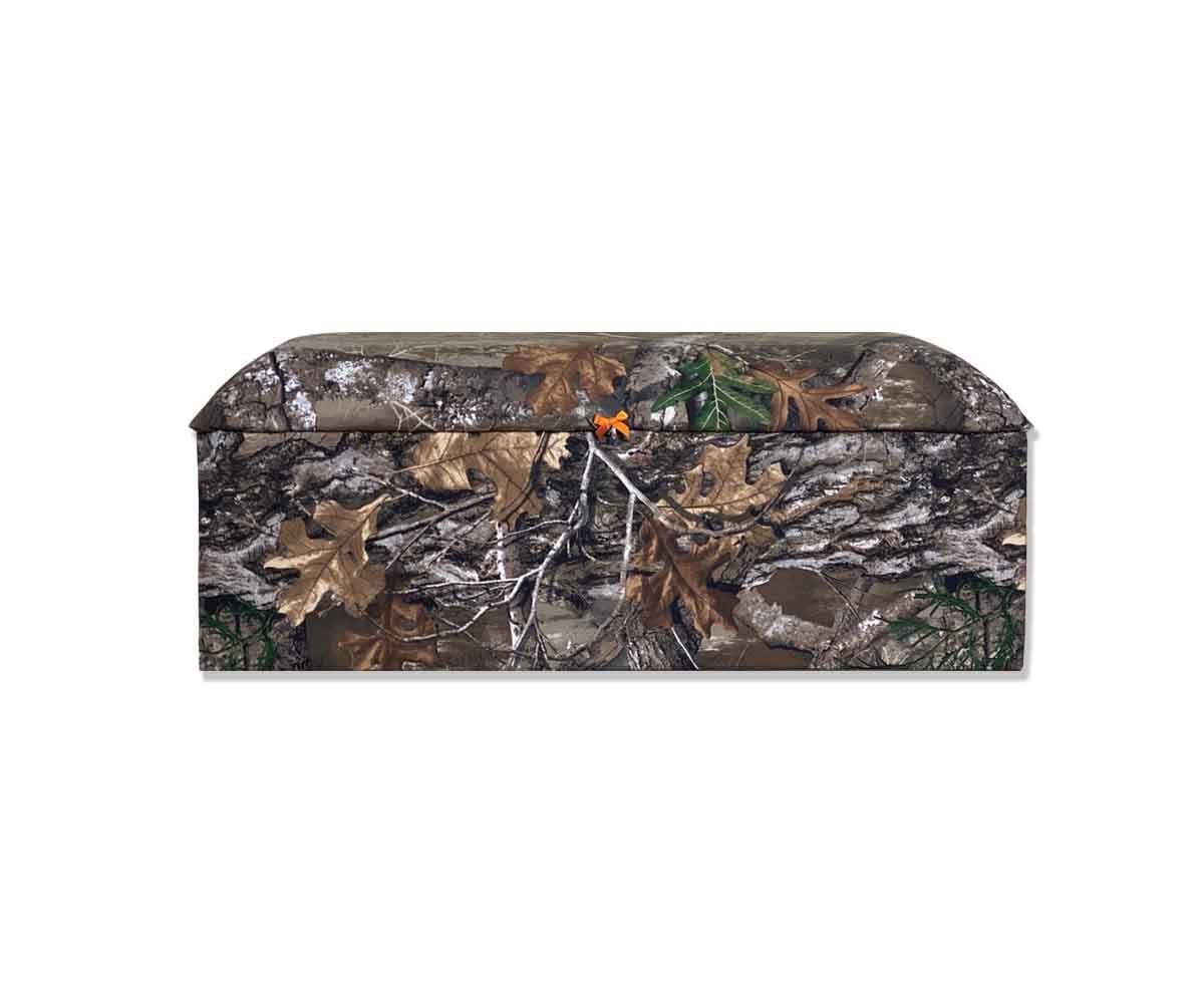 Camo Cloth Covered Pet Casket