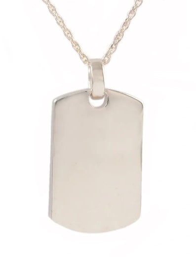Dogtag Sterling Silver Pendant