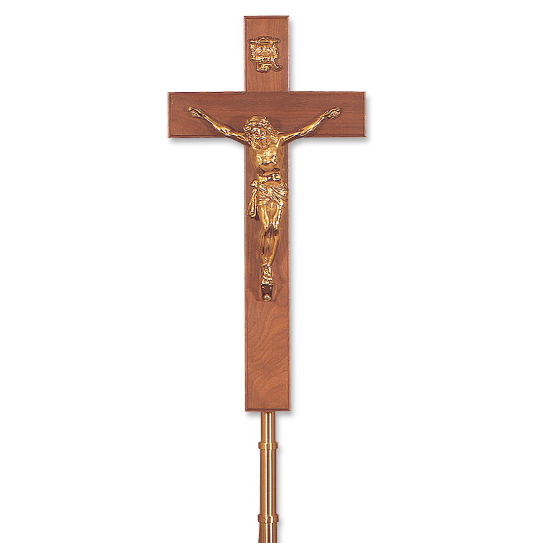 Walnut Crucifix: With Stand