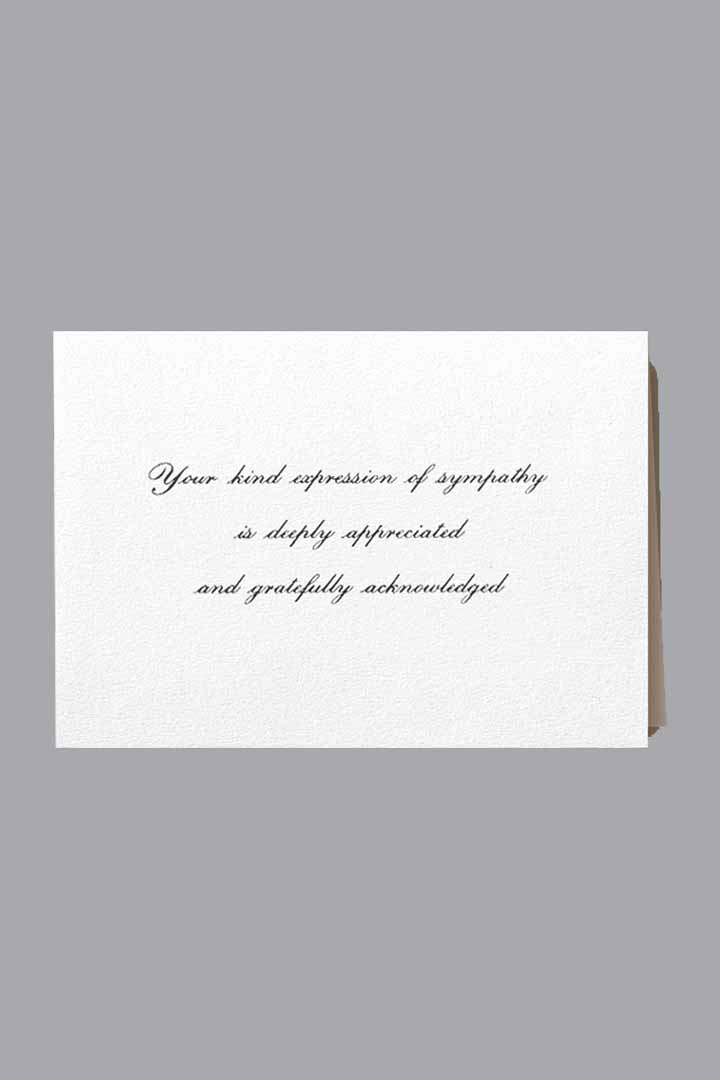 Standard Print Acknowledgment Cards