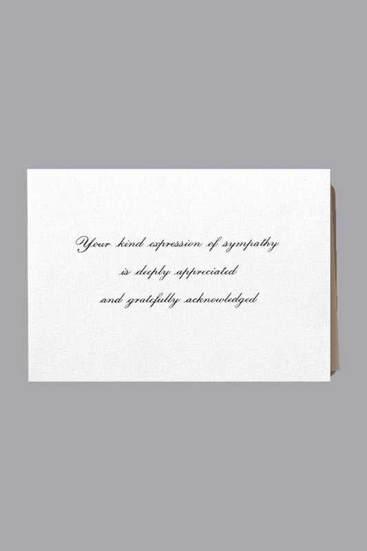 Standard Print Acknowledgment Cards