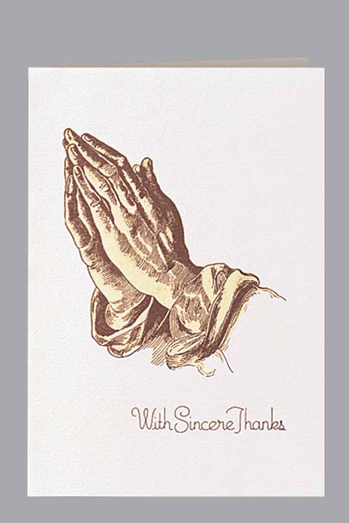 Praying Hands Acknowledgment Cards