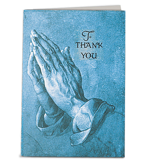 Praying Hands Acknowledgment Blue Tone