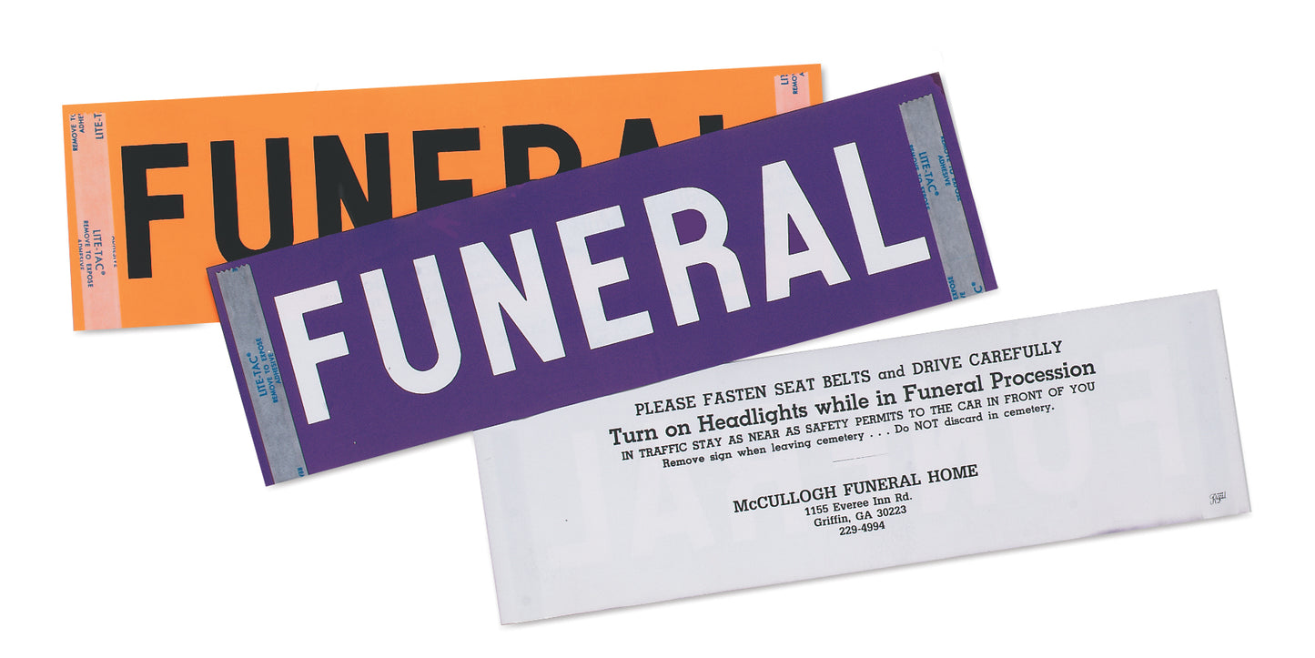 Windshield Funeral Sticker Purple 500 | Kelco Supply – Kelco Supply Company