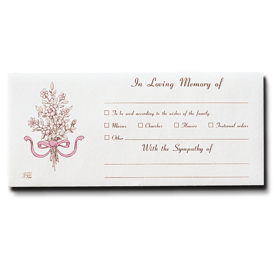 Floral Bequest Envelope