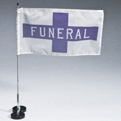 Dual Magnetic Funeral Flag Set