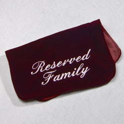 Velvet Over the Chair Reserved Sign