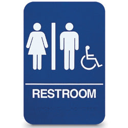 Unisex Handicap Restroom Sign