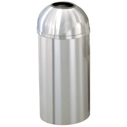 Open Domed Top Trash Can