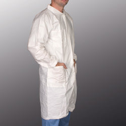 White Lab Coat Knit Cuff