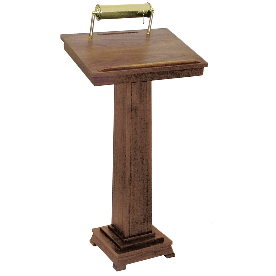 Lectern with Brass Lamp