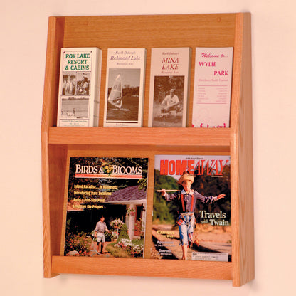 Oak Literature Rack