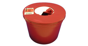 5 Qt Round Sharps Container with Rotor Opening