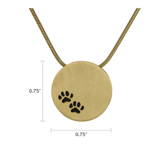Round Pendant w/paws