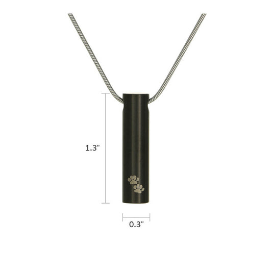 Onyx Cylinder Pendant w/paws