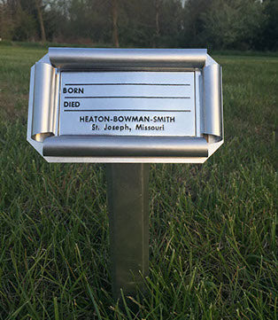 Aluminum Write-On Grave Markers 36/set