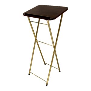 Brown Top with Gold Base Standard Folding Lectern/Register Stand
