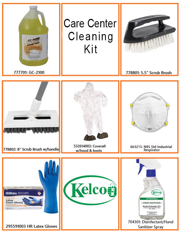 Care Center Cleaning Kit (up to 2500 sq. ft. space)