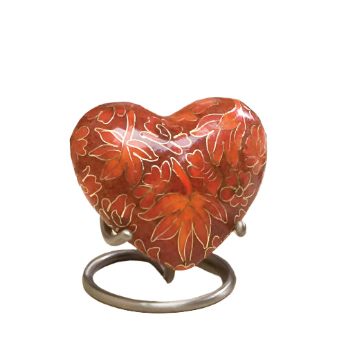 Cloisonné Keepsake Heart W/Stand