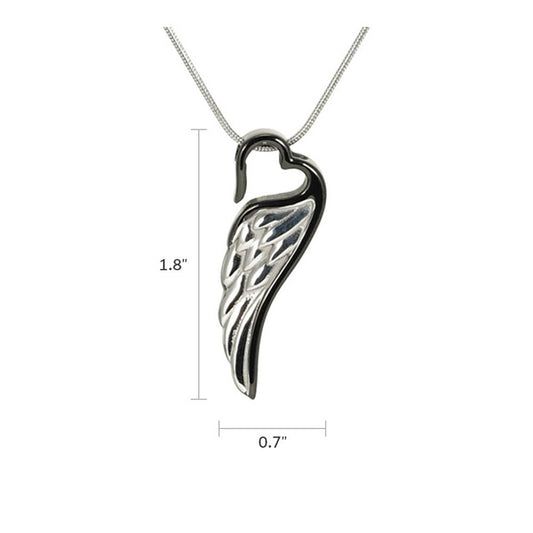 Onyx/Pewter Wings of Eternity Necklace