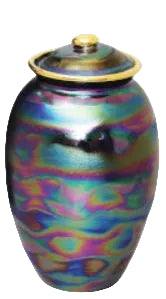 Blue Pearl Iridescent Urns