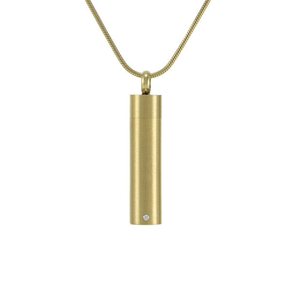 Bronze Cylinder Cremation Pendant