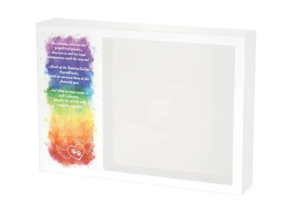 Remembrance Shadowbox - Rainbow Bridge Poem 70 cu. in.