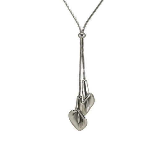 Pewter Companion Everlasting Lily Necklace