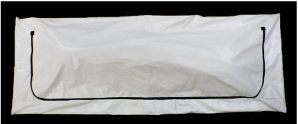 94" x 38" Chlorine-Free Body Bag White 12mil