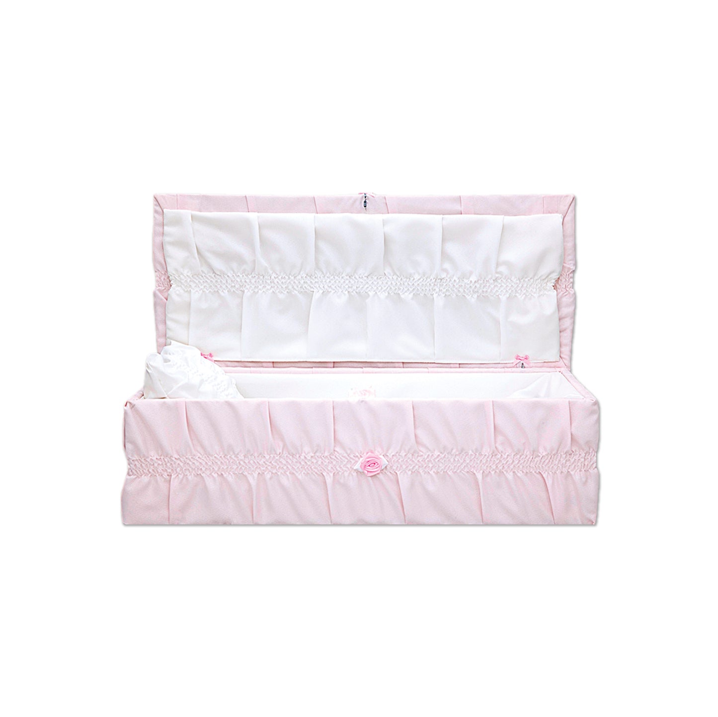 Flat Top Cloth Covered Casket - Various Sizes & Colors