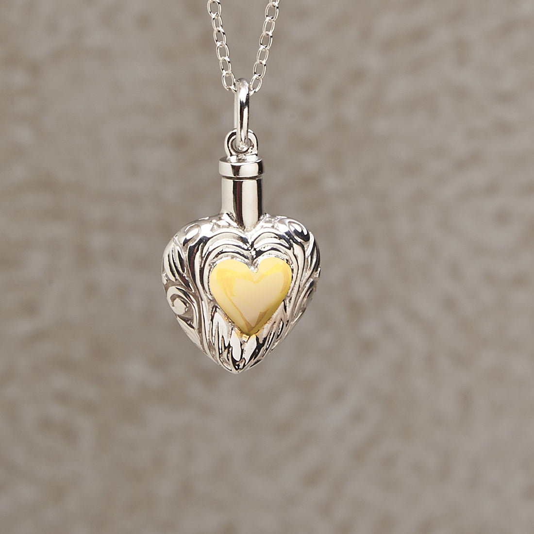 Silver and Gold Heart