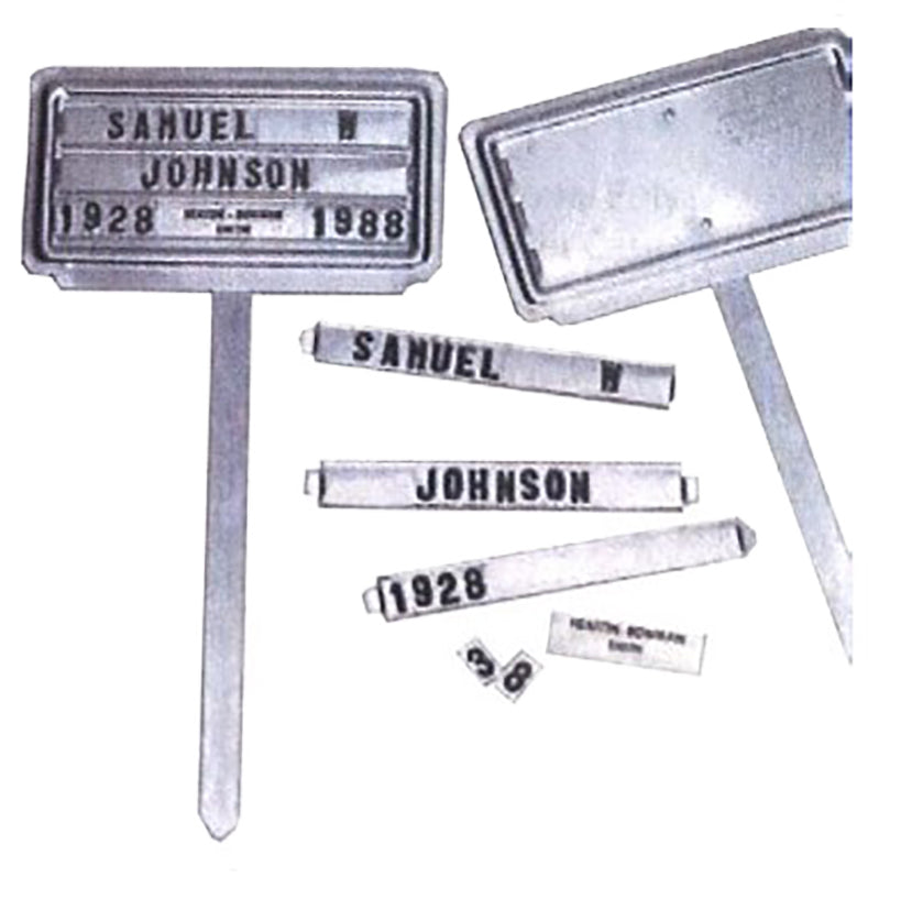 Stamped Aluminum Grave Markers 36/set