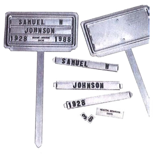 Stamped Aluminum Grave Markers 36/set